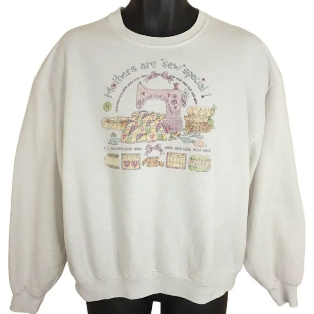 Sewing Machine Sweatshirt Vintage 90s Quilting Mothers Are Sew Special Granny